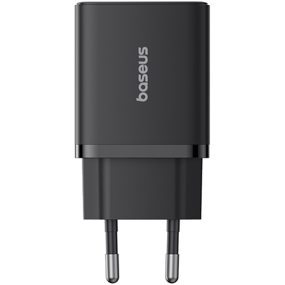 Baseus Cube -verkkolaturi, 20W, 3A, 1 x USB-A - 1 x USB-C, Musta P10111403113-00