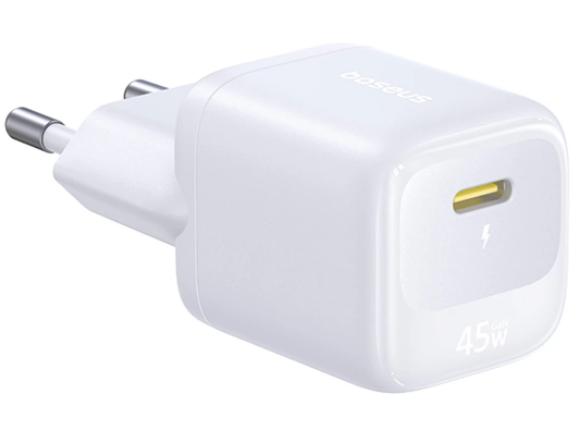 Baseus EnerFill FN22 -verkkovirtalaturi, 45 W, 3 A, 1 x USB-C, valkoinen E0123301