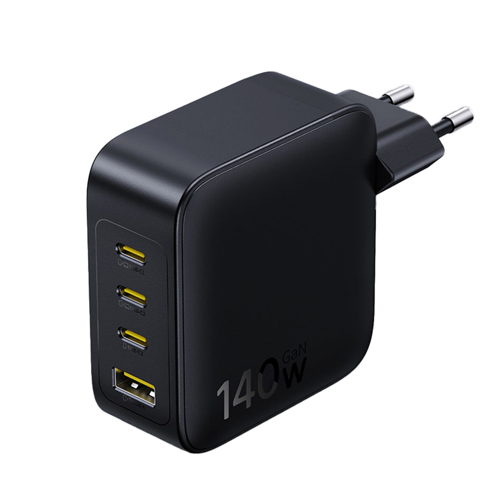 Baseus EnerFill FH11 -verkkolaturi, 140W, 5A, 1 x USB-A - 3 x USB-C, Musta E0121J00