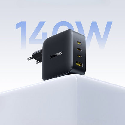 Baseus EnerFill FH11 -verkkolaturi, 140W, 5A, 1 x USB-A - 3 x USB-C, Musta E0121J00