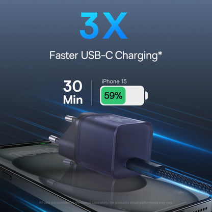 Baseus GaN5S -verkkolaturi, 30W, 3A, 1 x USB-C, Violetti P10162504523-00