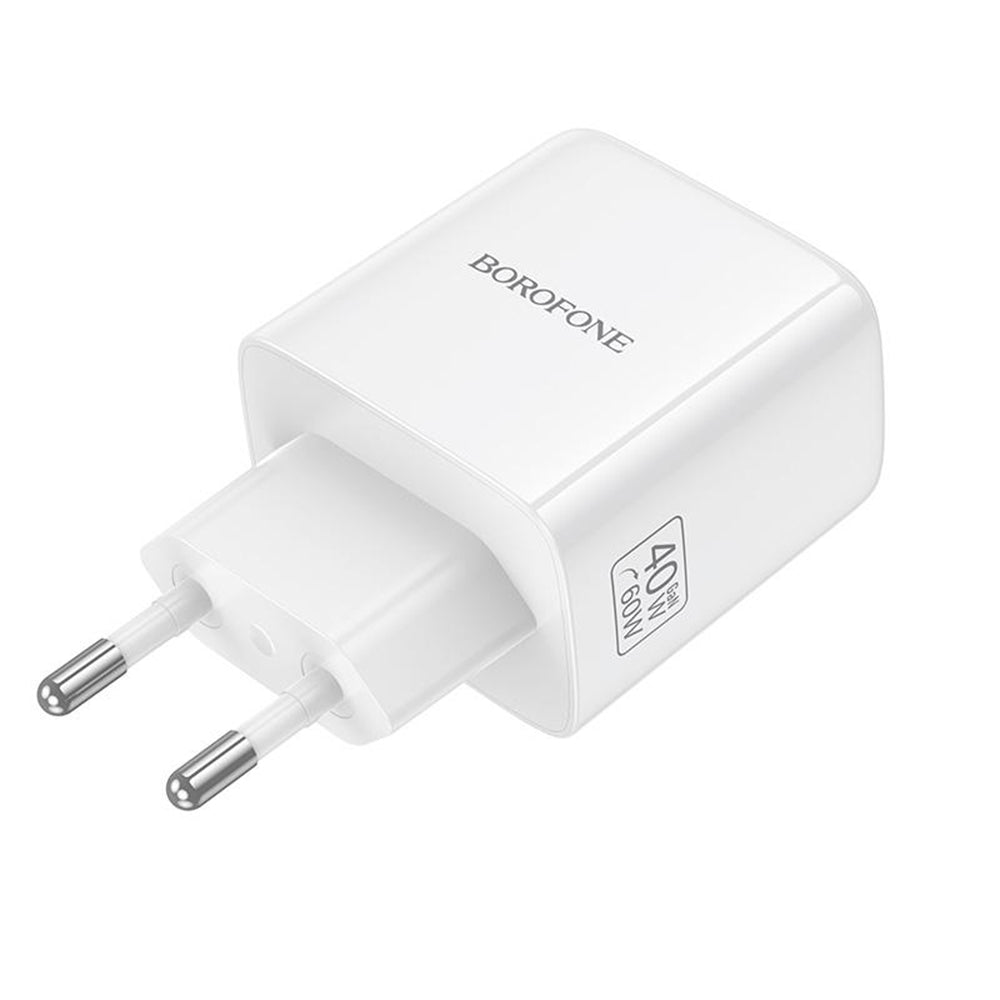 Borofone BN33 Fuente verkkolaturi, 40W, 1 x USB-C, valkoinen