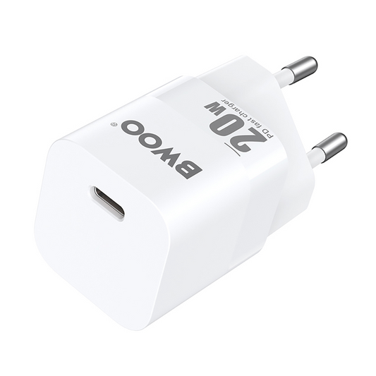 Verkkolaturi BWOO CDA155, 20W, 3A, 1 x USB-C, Valkoinen