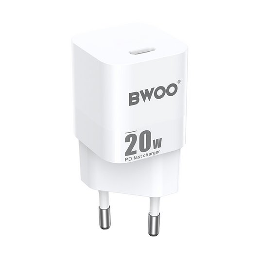 Verkkolaturi BWOO CDA155, 20W, 3A, 1 x USB-C, Valkoinen