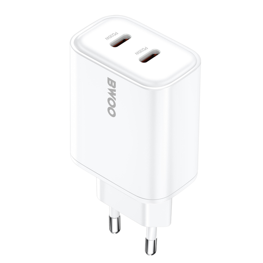 Verkkolaturi BWOO CDA206, 35W, 3A, 2 x USB-C, Valkoinen