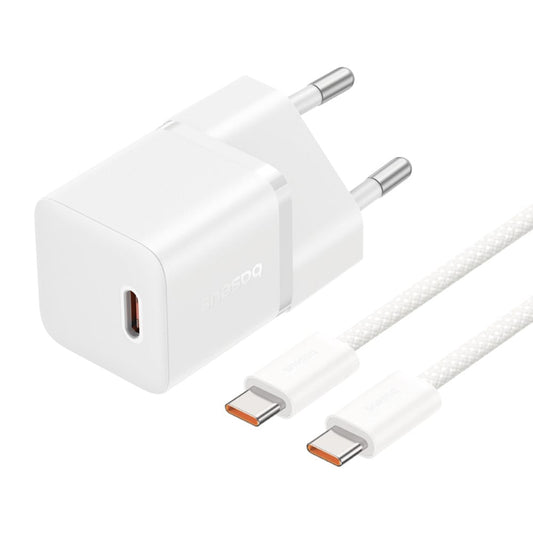 Verkkolaturi USB-C-kaapelilla Baseus GaN5, 20W, 3A, 1 x USB-C, Valkoinen P10110900213-01