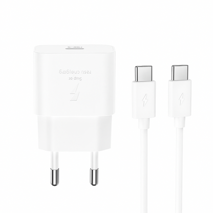 Verkkolaturi USB-C-kaapelilla XO Design L167, 25W, 3A, 1 x USB-C, Valkoinen