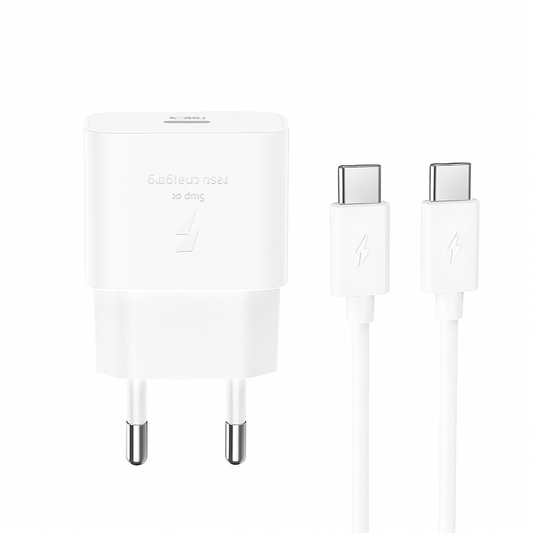 Verkkolaturi USB-C-kaapelilla XO Design L167, 25W, 3A, 1 x USB-C, Valkoinen