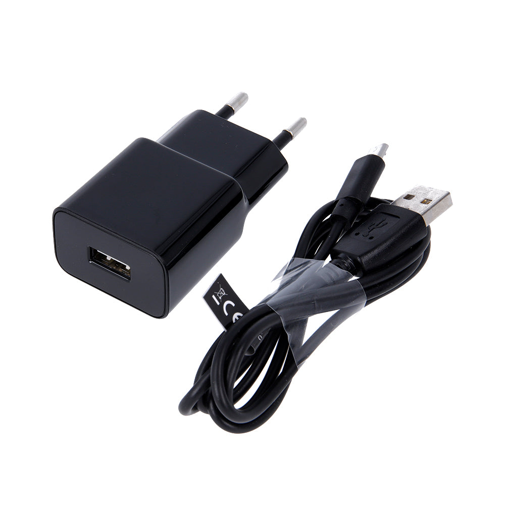 MaXlife MXTC-01 mikroUSB-kaapelilla varustettu verkkolaturi, 10.5W, 2.1A, 1 x USB-A, Musta