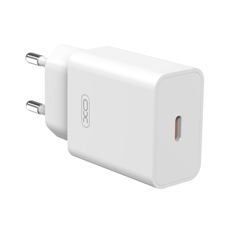 Verkkolaturi Lightning-kaapelilla XO Design L126, 20W, 3A, 1 x USB-C, Valkoinen