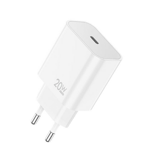 Verkkolaturi USB-C-kaapelilla Sendem OG73, 20W, 3A, 1 x USB-C, Valkoinen
