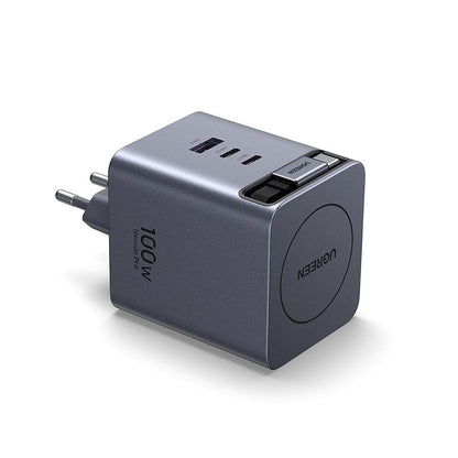 Verkkolaturi USB-C-kaapelilla UGREEN X616 (65828), 100W, 5A, 1 x USB-A - 3 x USB-C, Harmaa