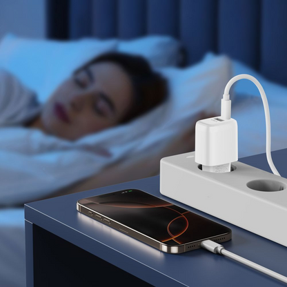 Verkkolaturi USB-C-kaapelilla Tech-Protect NCA20, 20W, 3A, 1 x USB-A - 1 x USB-C, Valkoinen
