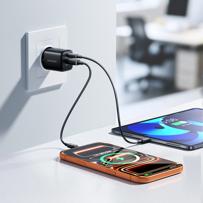 Verkkolaturi USB-C-kaapelilla Joyroom JR-TG7, 33W, 3A, 1 x USB-A - 1 x USB-C, Musta