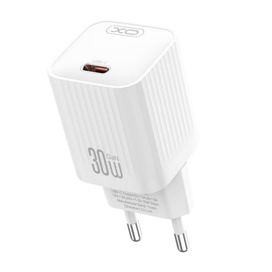 Verkkolaturi USB-C-kaapelilla XO Design L148, 30W, 3A, 1 x USB-C, Valkoinen