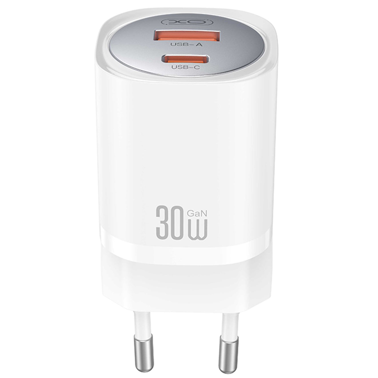 Verkkolaturi USB-C-kaapelilla XO Design CE21, 30W, 3A, 1 x USB-A - 1 x USB-C, Valkoinen