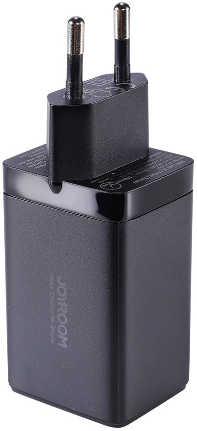 Verkkolaturi USB-C-kaapelilla Joyroom TCG01, 65W, 3.25A, 1 x USB-A - 2 x USB-C, Musta
