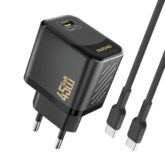 Verkkolaturi USB-C-kaapelilla Dudao A28C, 45W, 3A, 1 x USB-C, Musta
