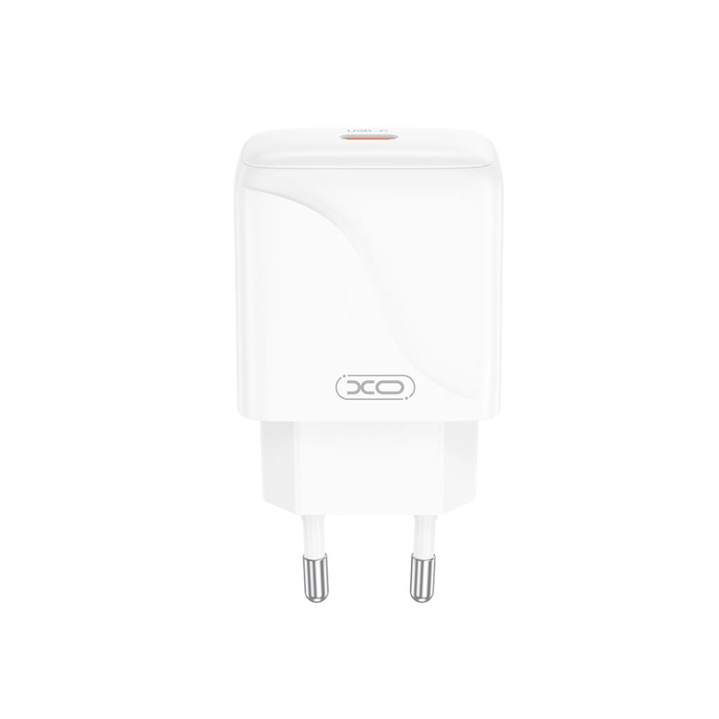 Verkkolaturi USB-C-kaapelilla XO Design L141, 20W, 3A, 1 x USB-C, Valkoinen