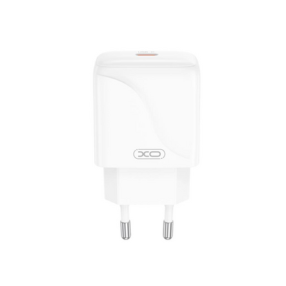 Verkkolaturi USB-C-kaapelilla XO Design L141, 20W, 3A, 1 x USB-C, Valkoinen