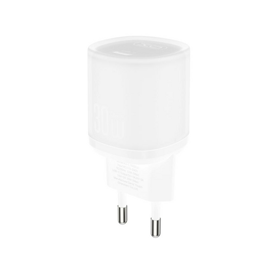 Verkkolaturi USB-C-kaapelilla XO Design L150, 30W, 3A, 1 x USB-C, Valkoinen