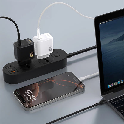 Verkkolaturi USB-C-kaapelilla Dudao A28C, 45W, 3A, 1 x USB-C, Valkoinen