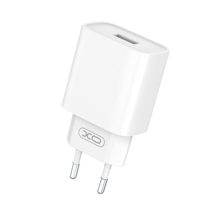 Verkkolaturi USB-C-kaapelilla XO Design CE02D, 18W, 3A, 1 x USB-A, Valkoinen