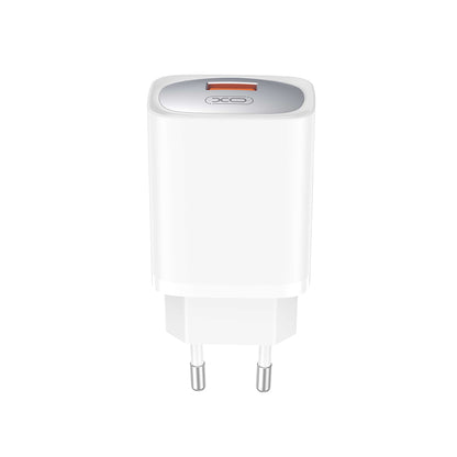 Verkkolaturi Lightning-kaapelilla XO Design CE19, 18W, 3A, 1 x USB-A, Valkoinen