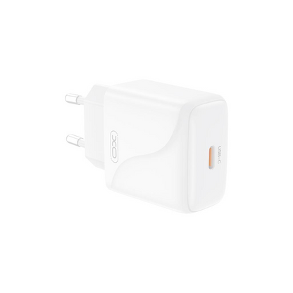 Verkkolaturi USB-C-kaapelilla XO Design L141, 20W, 3A, 1 x USB-C, Valkoinen