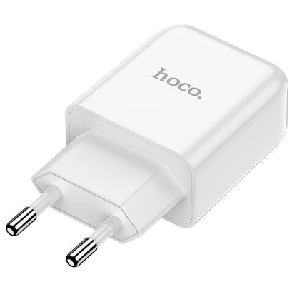 HOCO N2 Lightning-kaapelilla varustettu verkkolaturi, 10W, 2A, 1 x USB-A, Valkoinen
