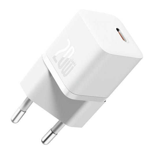 Verkkolaturi USB-C-kaapelilla Baseus GaN5, 20W, 3A, 1 x USB-C, Valkoinen P10110900213-01