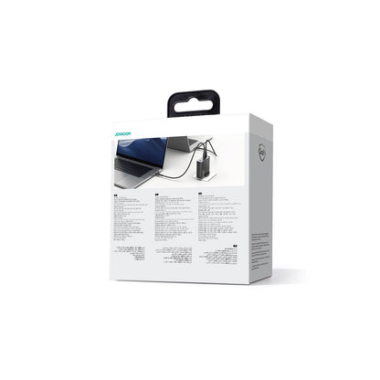 Verkkolaturi USB-C-kaapelilla Joyroom JR-TCG05UK, 140W, 5A, 1 x USB-A - 3 x USB-C, UK, Musta