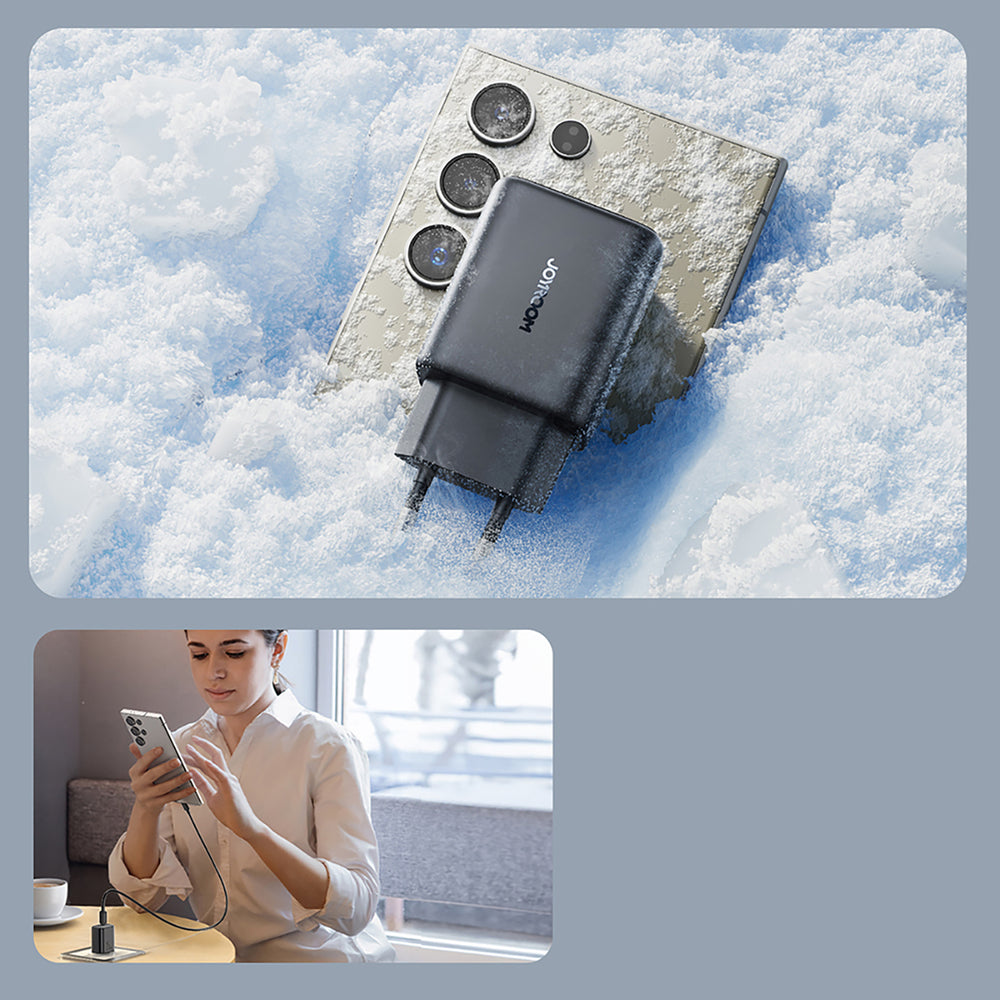 Verkkolaturi USB-C-kaapelilla Joyroom JR-TCF23, 25W, 3A, 1 x USB-C, Musta