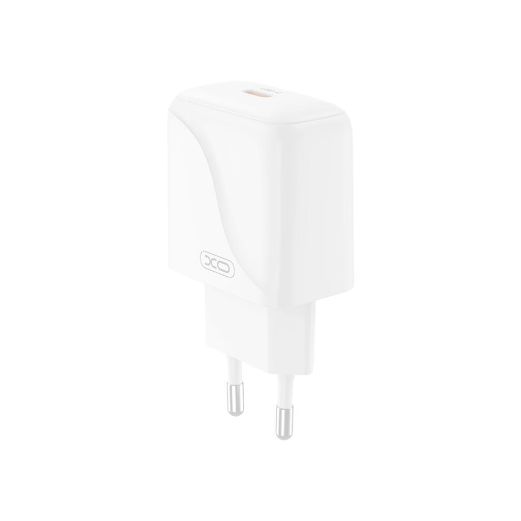 Verkkolaturi USB-C-kaapelilla XO Design L141, 20W, 3A, 1 x USB-C, Valkoinen