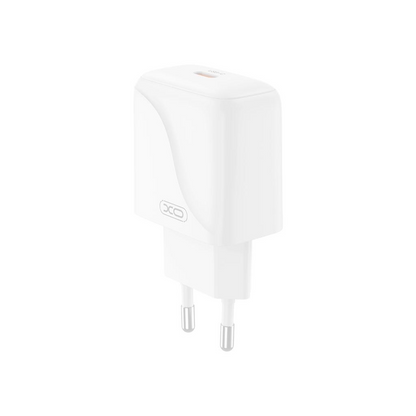 Verkkolaturi USB-C-kaapelilla XO Design L141, 20W, 3A, 1 x USB-C, Valkoinen