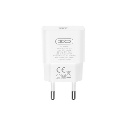 Verkkolaturi Lightning-kaapelilla XO Design L167, 25W, 3A, 1 x USB-C, Valkoinen