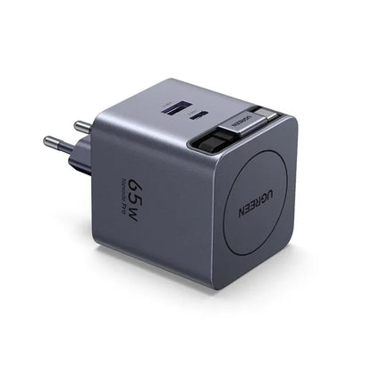 UGREEN X615 USB-C-kaapelilla varustettu verkkolaturi, 65W, 3A, 1 x USB-A - 1 x USB-C, Harmaa
