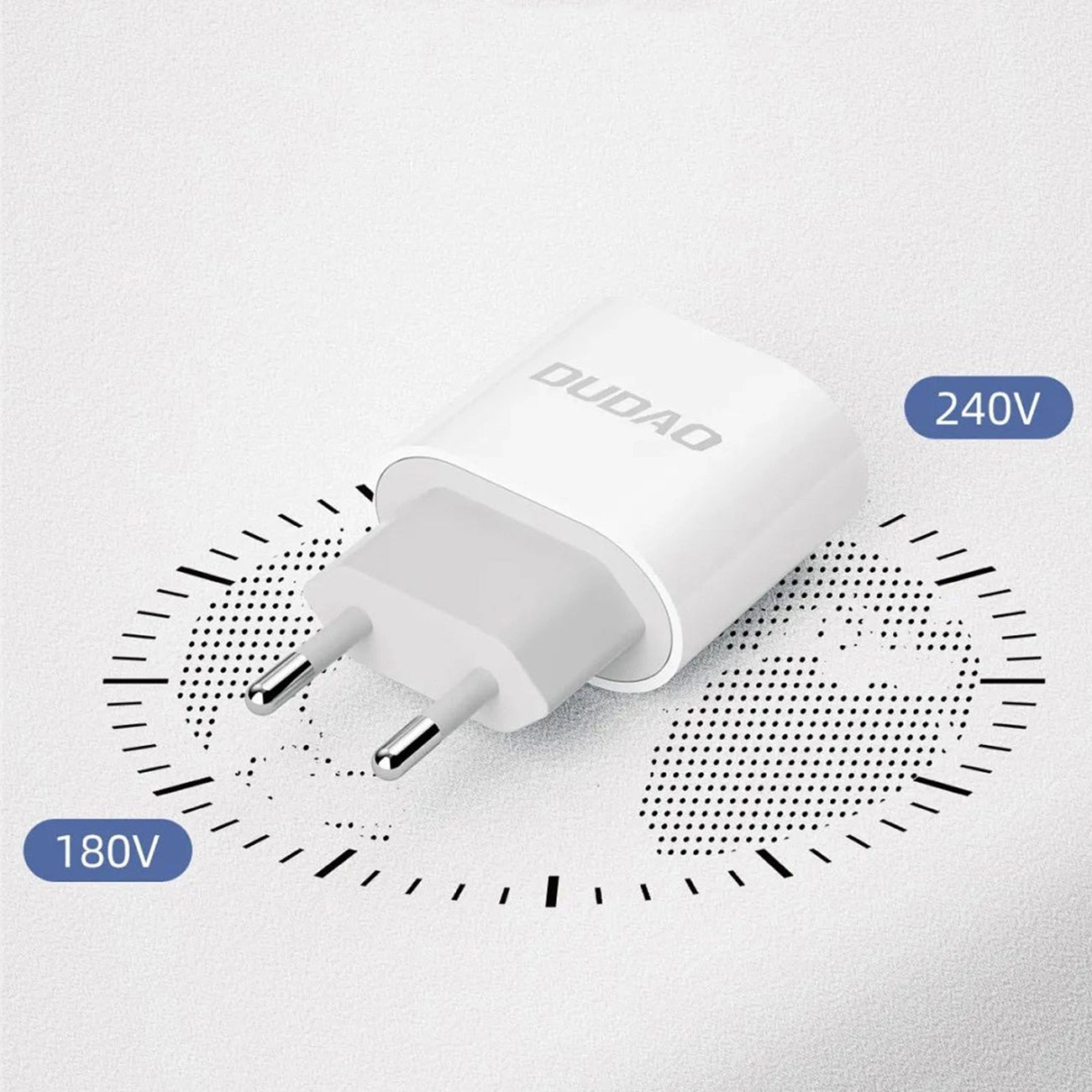 Verkkolaturi USB-C-kaapelilla Dudao A14EUC, 20W, 3A, 1 x USB-C, Musta