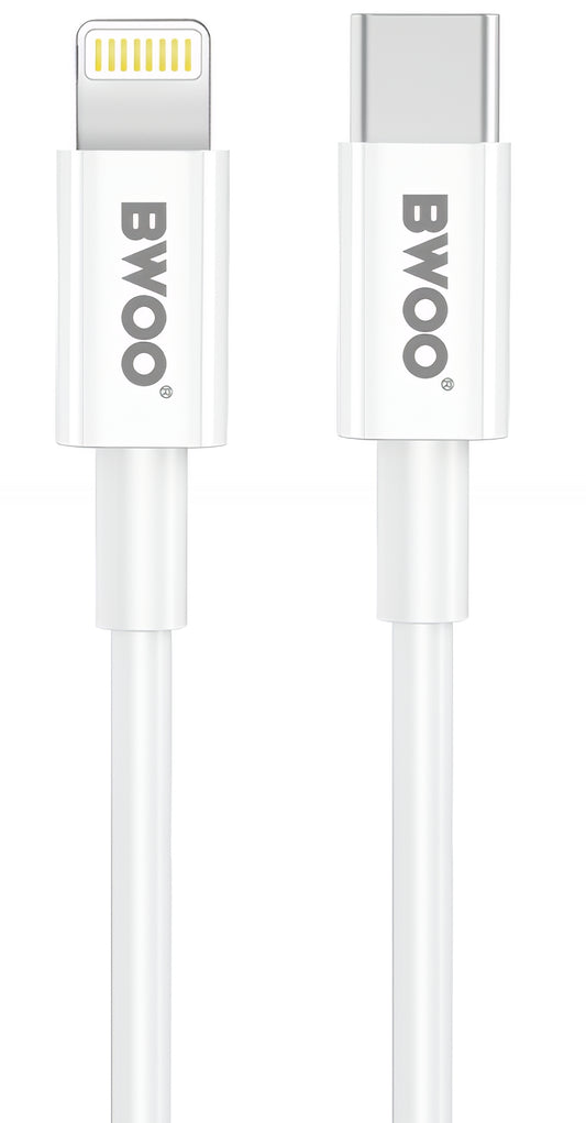Verkkolaturi Lightning-kaapelilla BWOO CDA159, 20W, 3A, 1 x USB-C, Valkoinen
