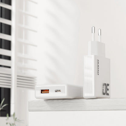 Dudao A30EUL verkkolaturi Lightning-kaapelilla, 30W, 3A, 1 x USB-A - 1 x USB-C, valkoinen 