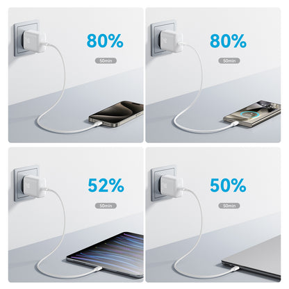 Joyroom JR-TCF24 USB-C Network Charger with Cable, 30W, 3A, 1 x USB-C, White