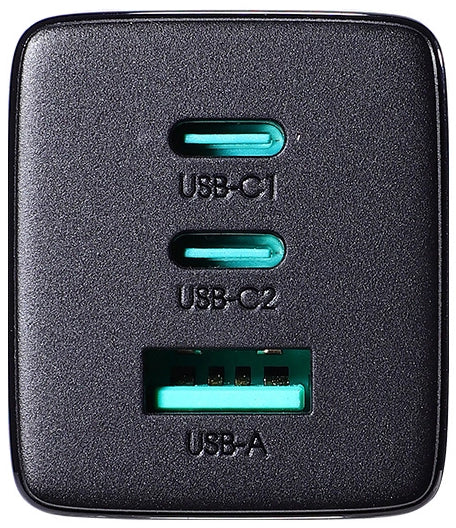 Verkkolaturi USB-C-kaapelilla Joyroom TCG01, 65W, 3.25A, 1 x USB-A - 2 x USB-C, Musta