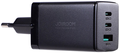 Verkkolaturi USB-C-kaapelilla Joyroom TCG01, 65W, 3.25A, 1 x USB-A - 2 x USB-C, Musta