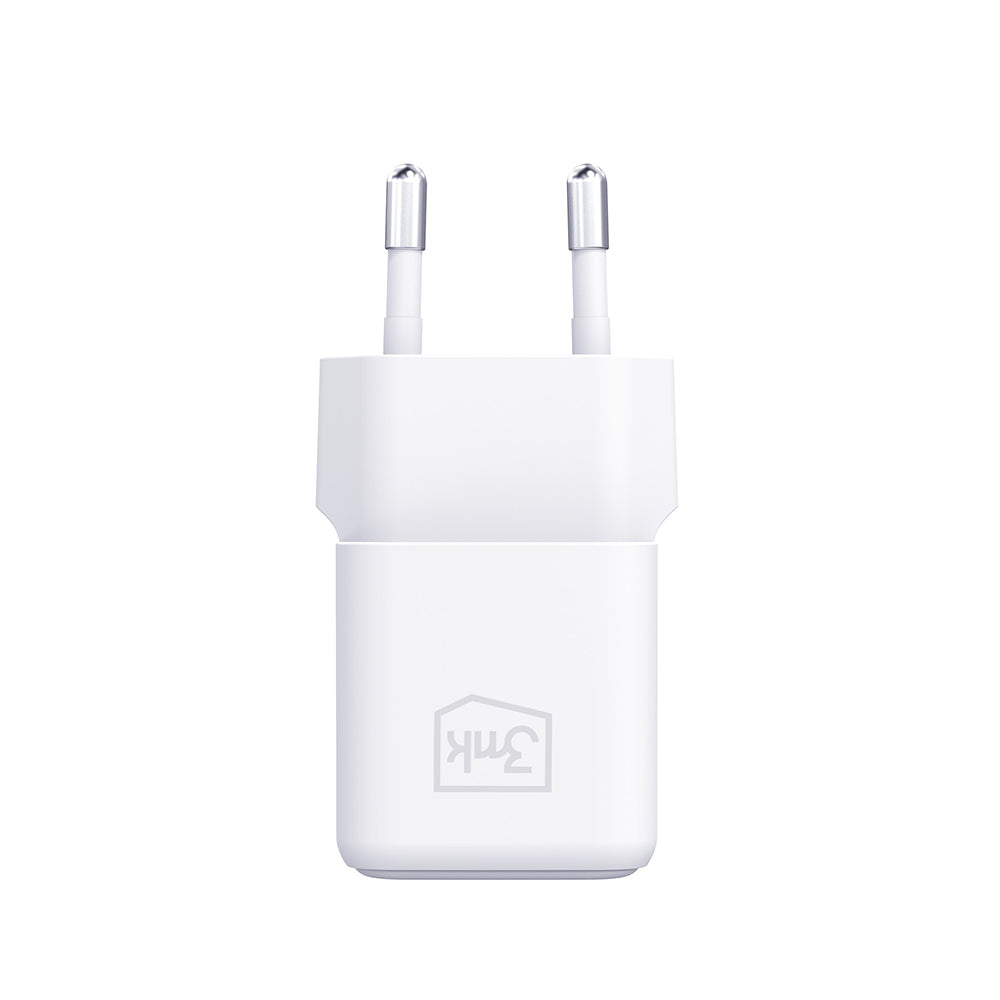 Verkkolaturi USB-C-kaapelilla 3MK Hyper, 25W, 3A, 1 x USB-C, Valkoinen