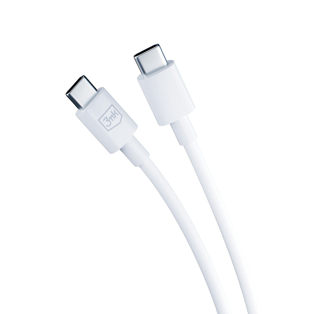 Verkkolaturi USB-C-kaapelilla 3MK Hyper, 25W, 3A, 1 x USB-C, Valkoinen