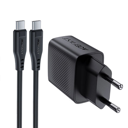 Verkkolaturi USB-C-kaapelilla Acefast A82, 20W, 3A, 1 x USB-C, Musta
