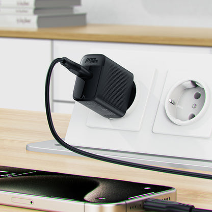 Verkkolaturi USB-C-kaapelilla Acefast A82, 20W, 3A, 1 x USB-C, Musta