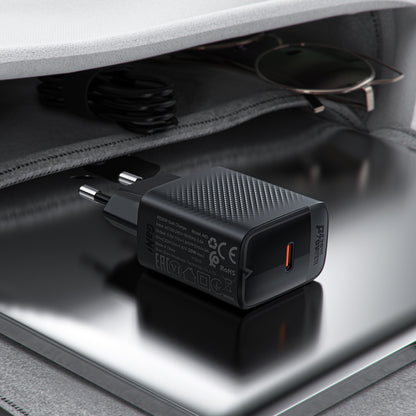 Verkkolaturi USB-C-kaapelilla Acefast A82, 20W, 3A, 1 x USB-C, Musta