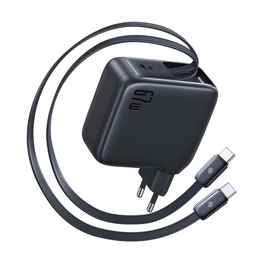 Verkkolaturi USB-C-kaapelilla Baseus EnerCore CJ21, 67W, 3.35A, 1 x USB-C, Musta E0120G00