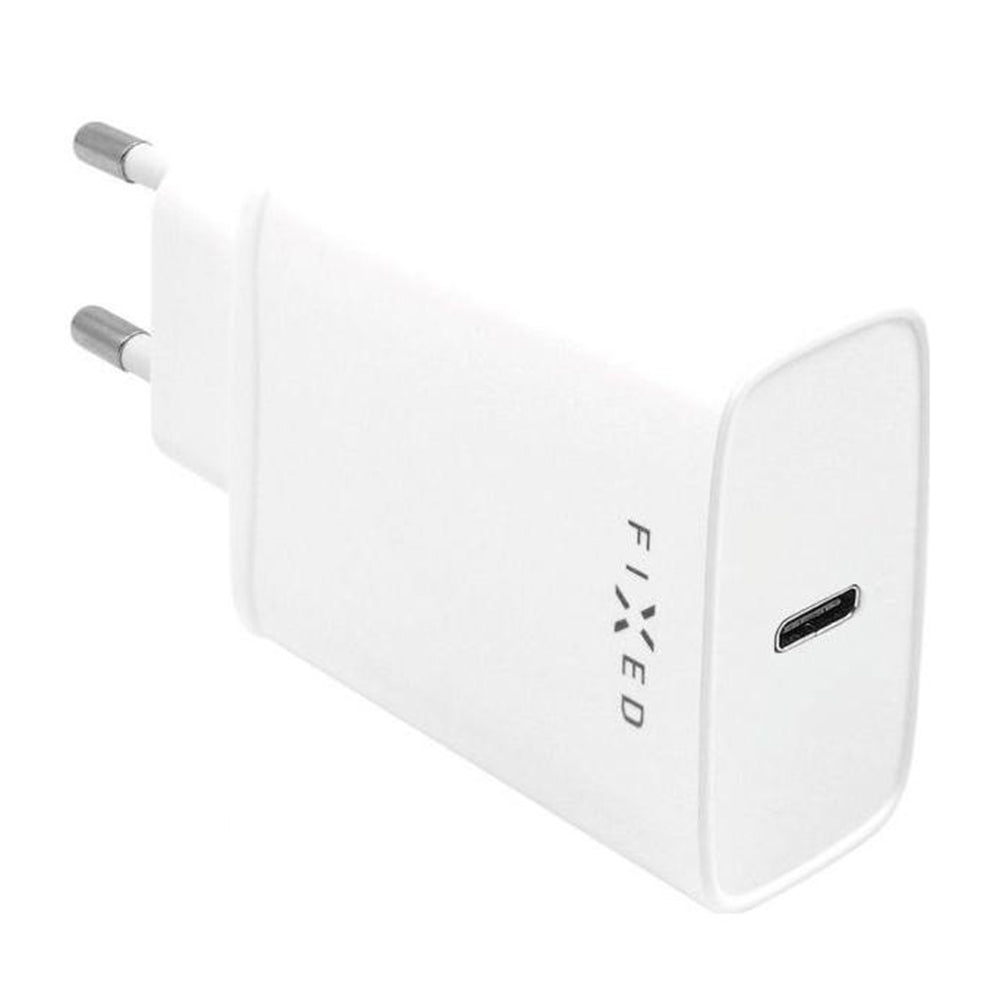 Verkkolaturi USB-C-kaapelilla Fixed, 20W, 3A, 1 x USB-C, Valkoinen